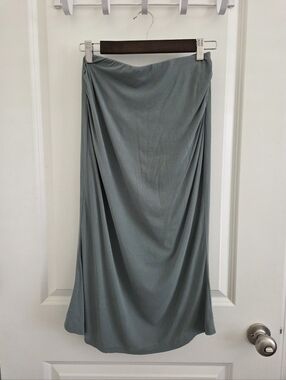 OGL Draped Midi Skirt in Sage
